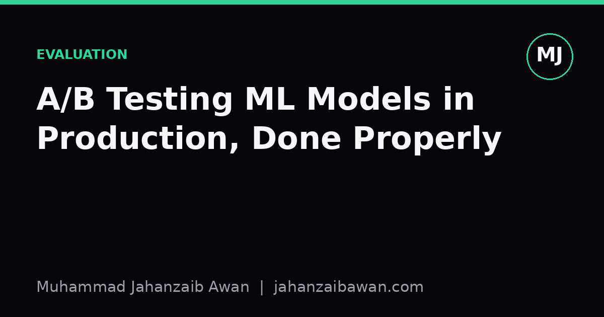 Cover image for the article: A/B Testing ML Models in Production, Done Properly