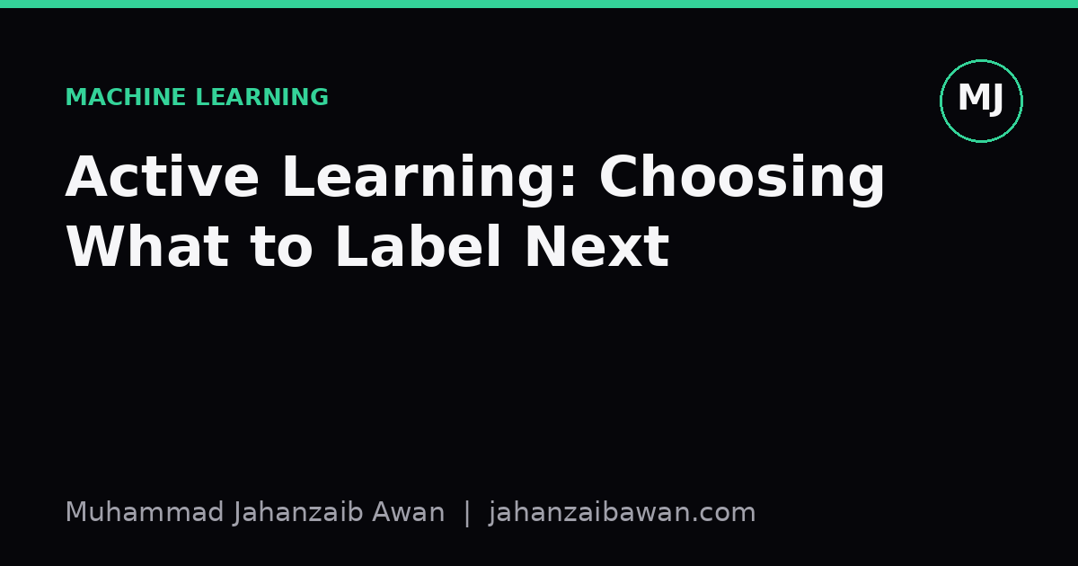 Cover image for the article: Active Learning: Choosing What to Label Next