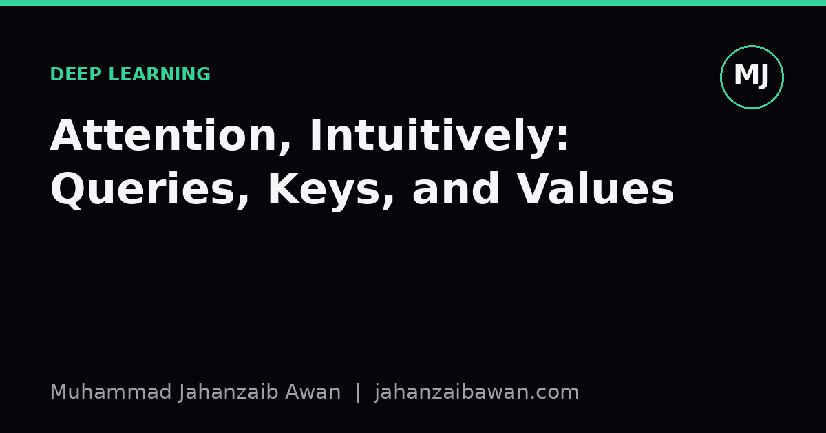 Cover image for the article: Attention, Intuitively: Queries, Keys, and Values