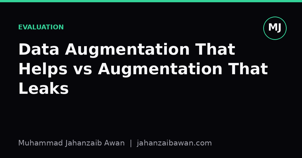 Cover image for the article: Data Augmentation That Helps vs Augmentation That Leaks