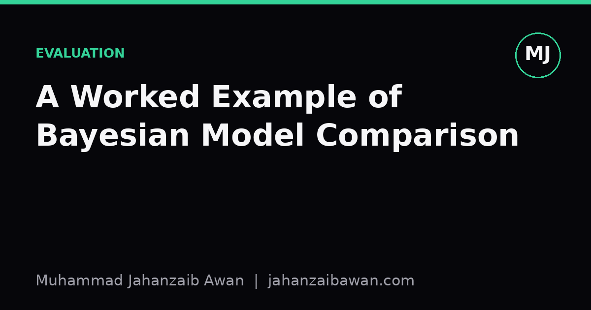 Cover image for the article: A Worked Example of Bayesian Model Comparison