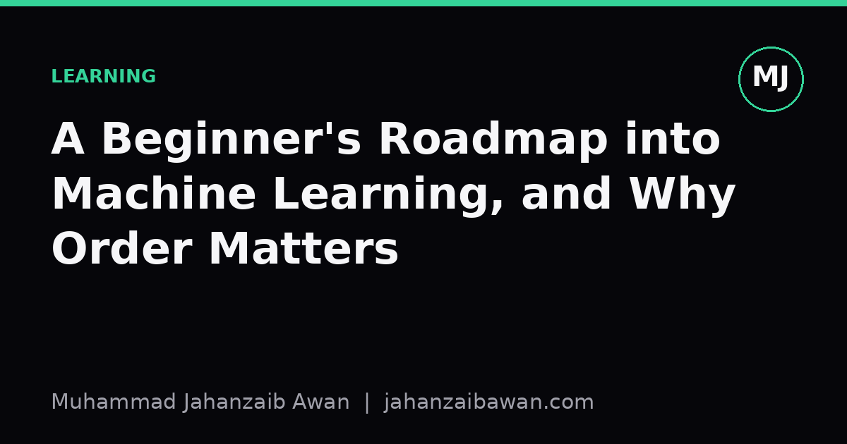 Cover image for the article: A Beginner's Roadmap into Machine Learning, and Why Order Matters