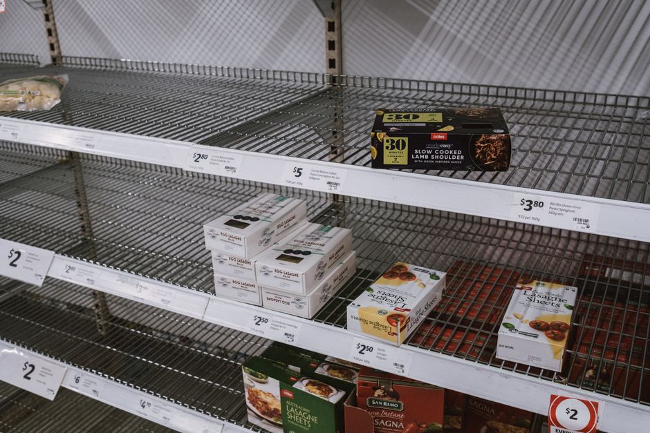 empty shelves new store opening