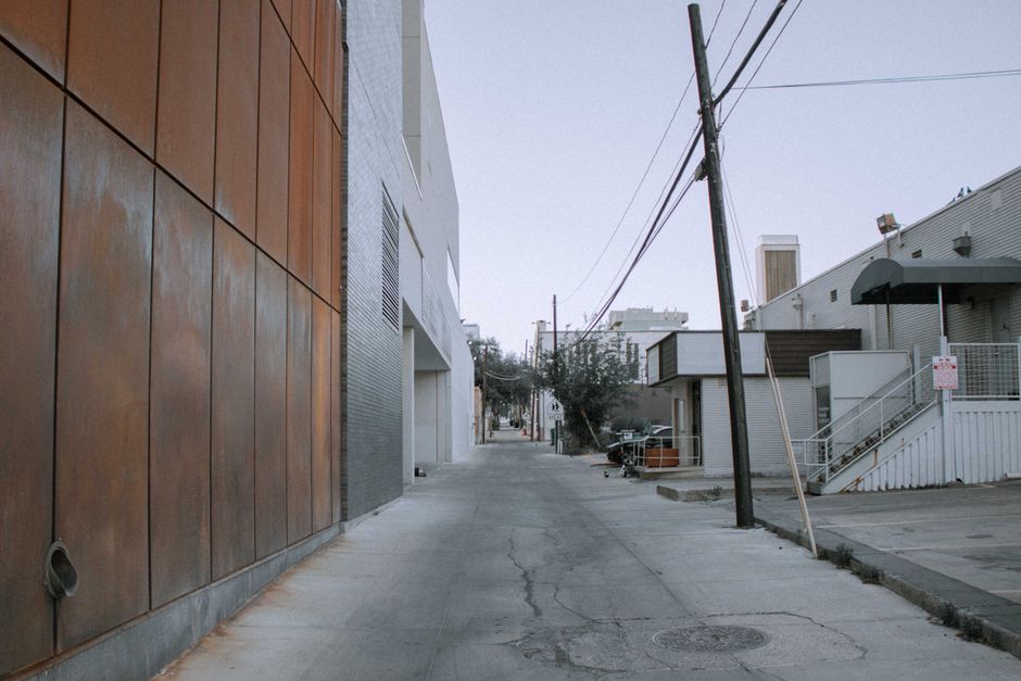 two different city street scenes side by side