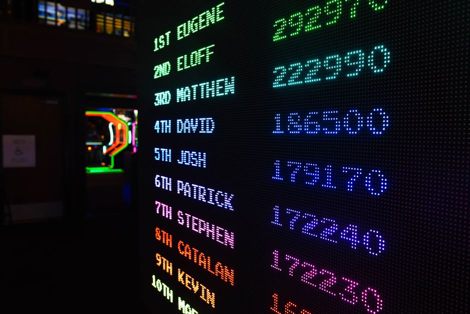 leaderboard ranking table screen