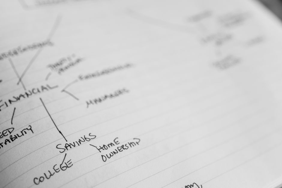 notebook with handwritten data pipeline diagram
