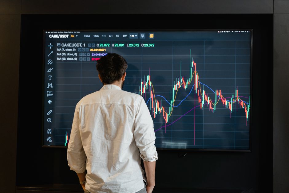 analyst reviewing data charts on screen