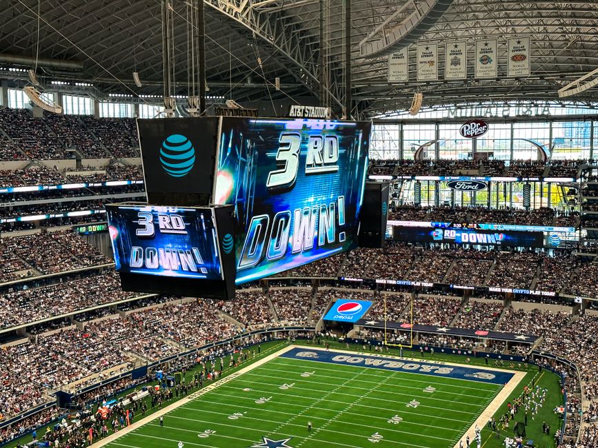 scoreboard with rankings on screen