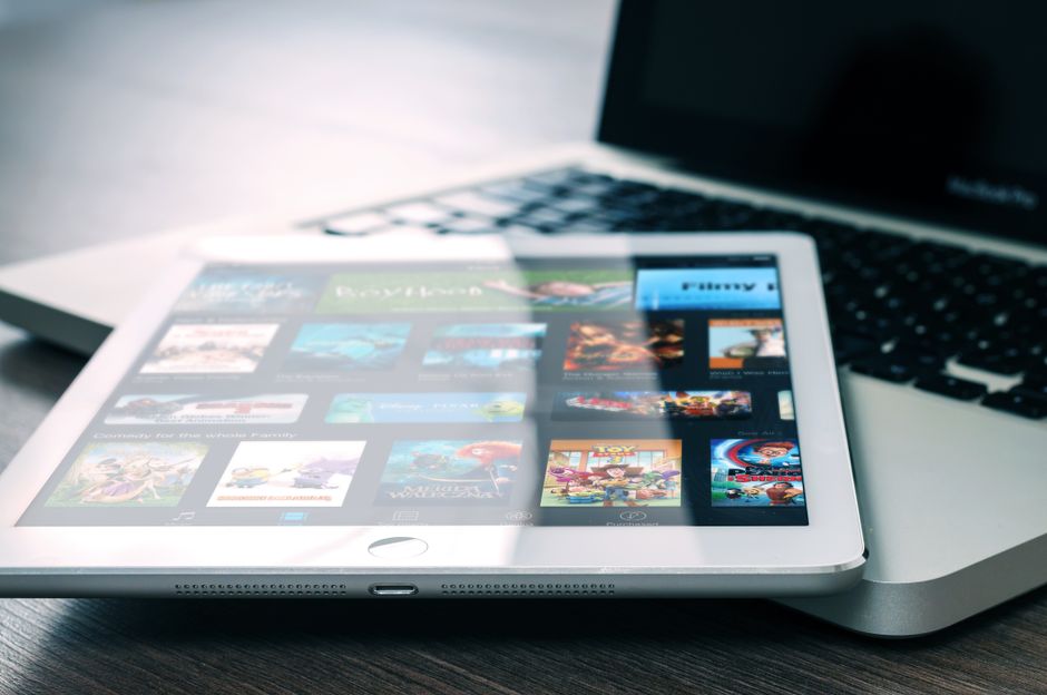 laptop showing streaming service homepage