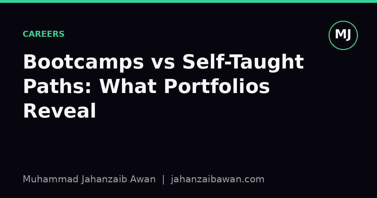 Cover image for the article: Bootcamps vs Self-Taught Paths: What Portfolios Reveal