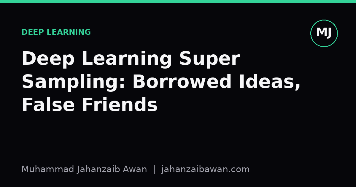Cover image for the article: Deep Learning Super Sampling: Borrowed Ideas, False Friends