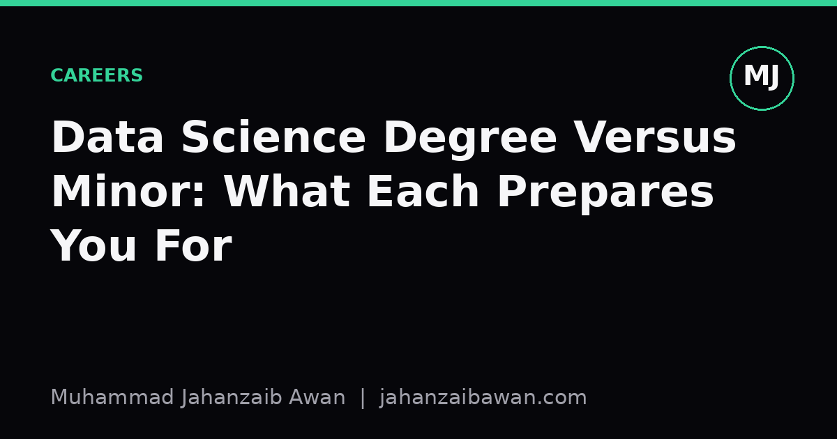 Cover image for the article: Data Science Degree Versus Minor: What Each Prepares You For