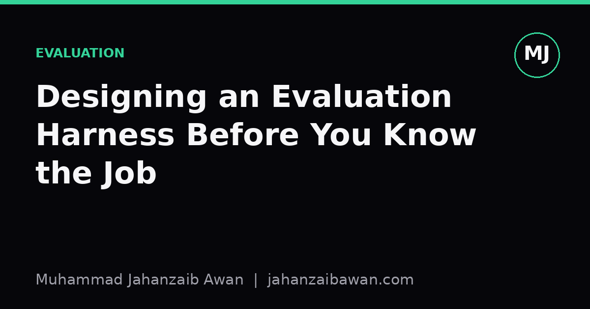 Cover image for the article: Designing an Evaluation Harness Before You Know the Job