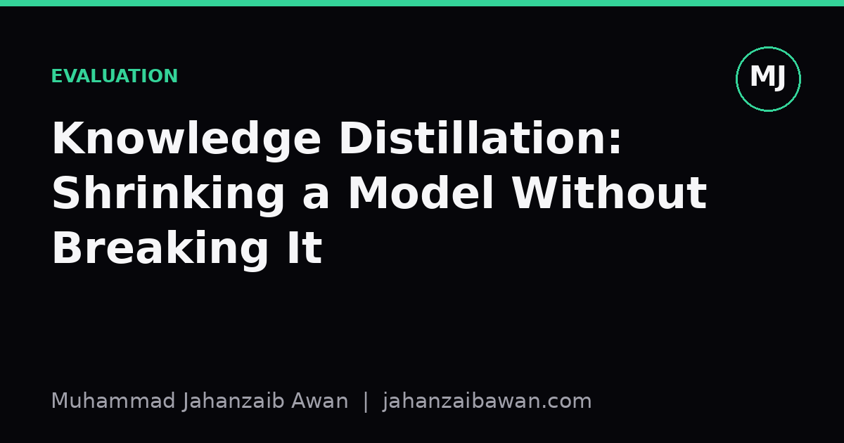 Cover image for the article: Knowledge Distillation: Shrinking a Model Without Breaking It