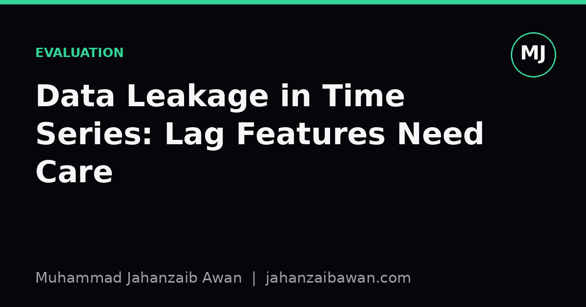 Cover image for the article: Data Leakage in Time Series: Lag Features Need Care