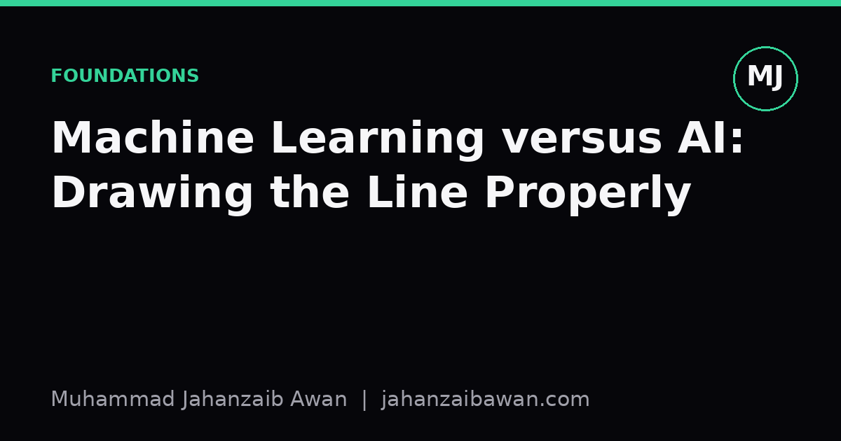 Cover image for the article: Machine Learning versus AI: Drawing the Line Properly