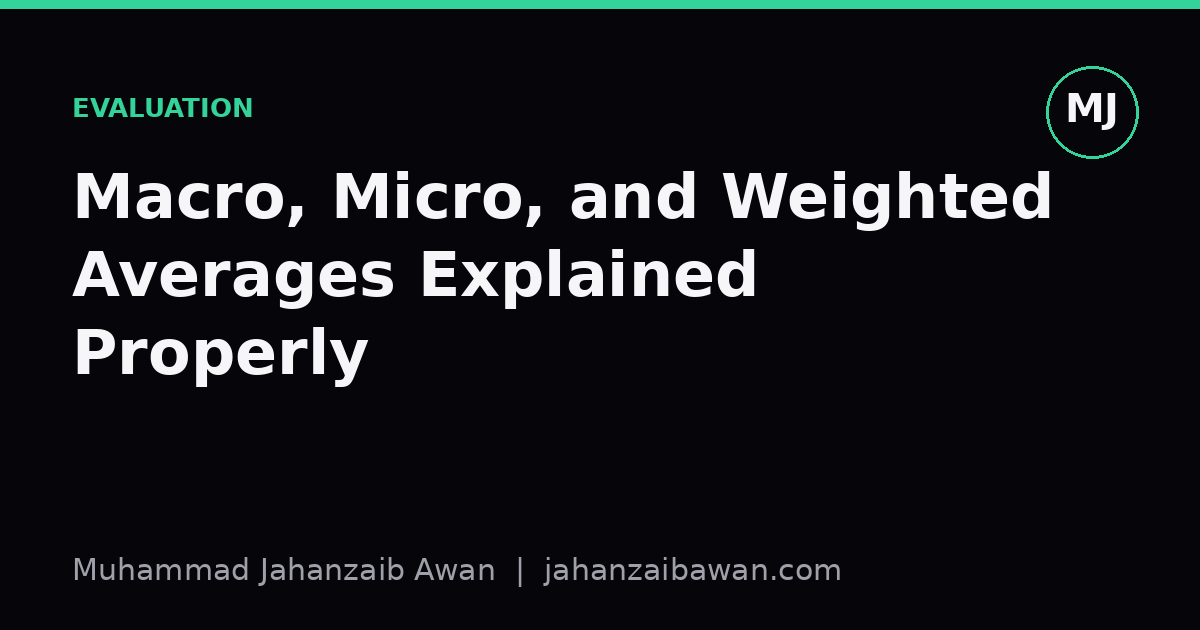 Cover image for the article: Macro, Micro, and Weighted Averages Explained Properly