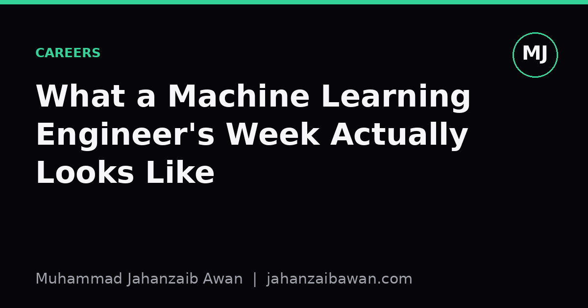 Cover image for the article: What a Machine Learning Engineer's Week Actually Looks Like