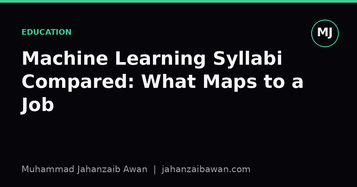 Cover image for the article: Machine Learning Syllabi Compared: What Maps to a Job