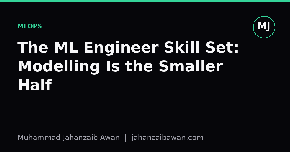 Cover image for the article: The ML Engineer Skill Set: Modelling Is the Smaller Half