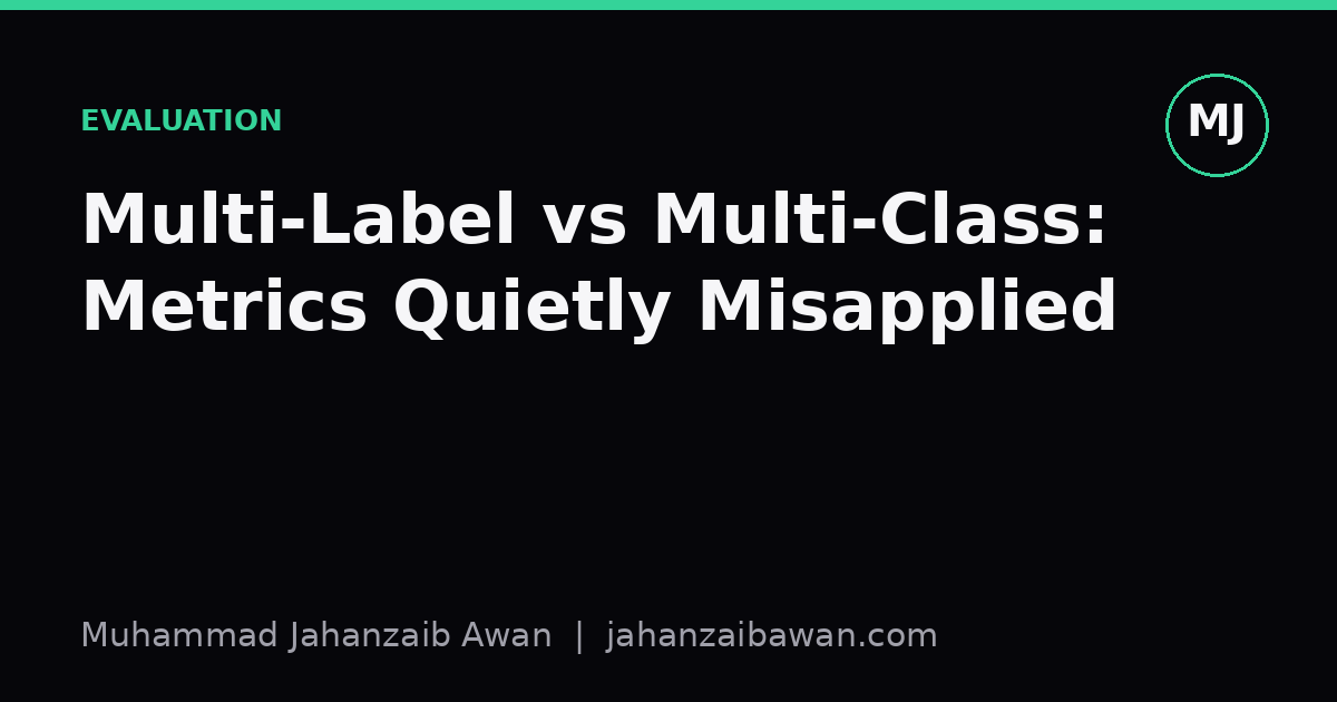 Cover image for the article: Multi-Label vs Multi-Class: Metrics Quietly Misapplied