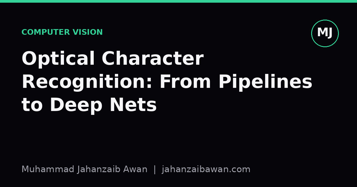Cover image for the article: Optical Character Recognition: From Pipelines to Deep Nets