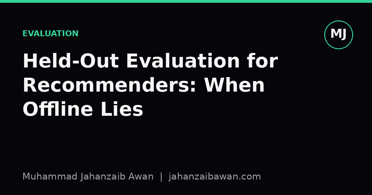 Cover image for the article: Held-Out Evaluation for Recommenders: When Offline Lies