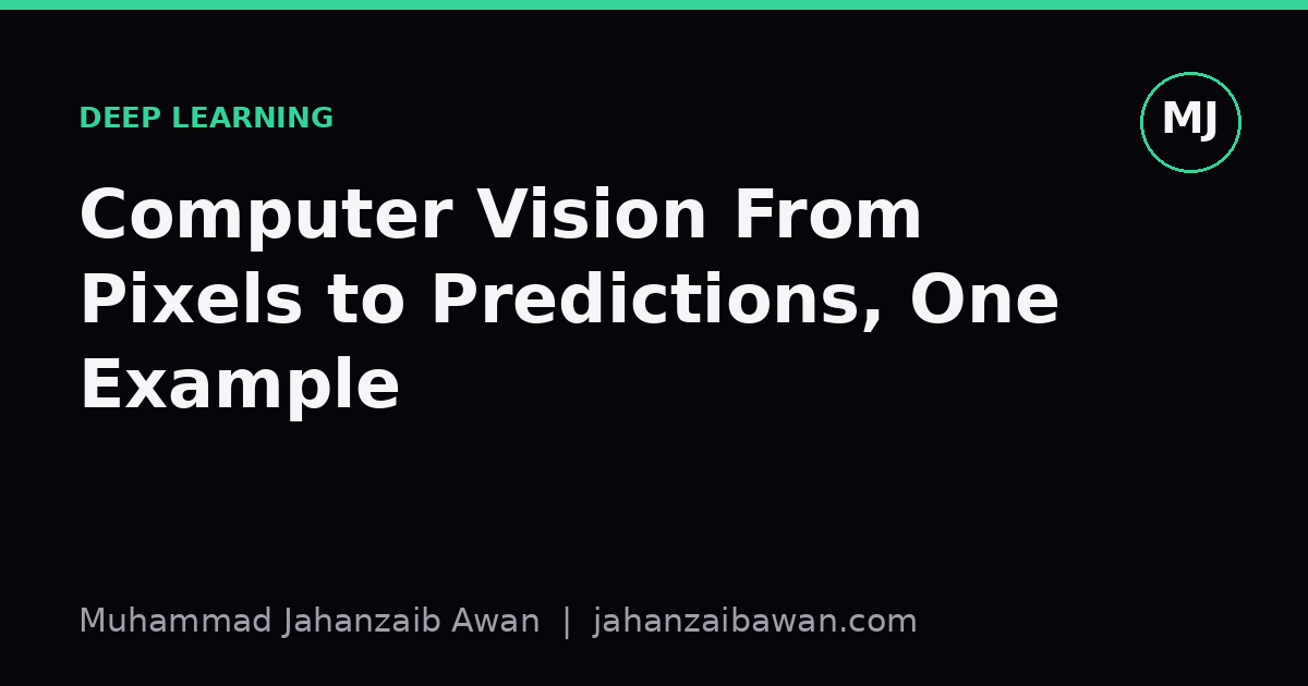 Cover image for the article: Computer Vision From Pixels to Predictions, One Example