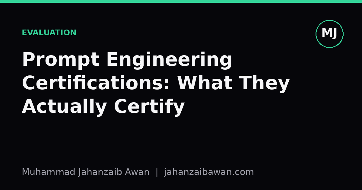 Cover image for the article: Prompt Engineering Certifications: What They Actually Certify