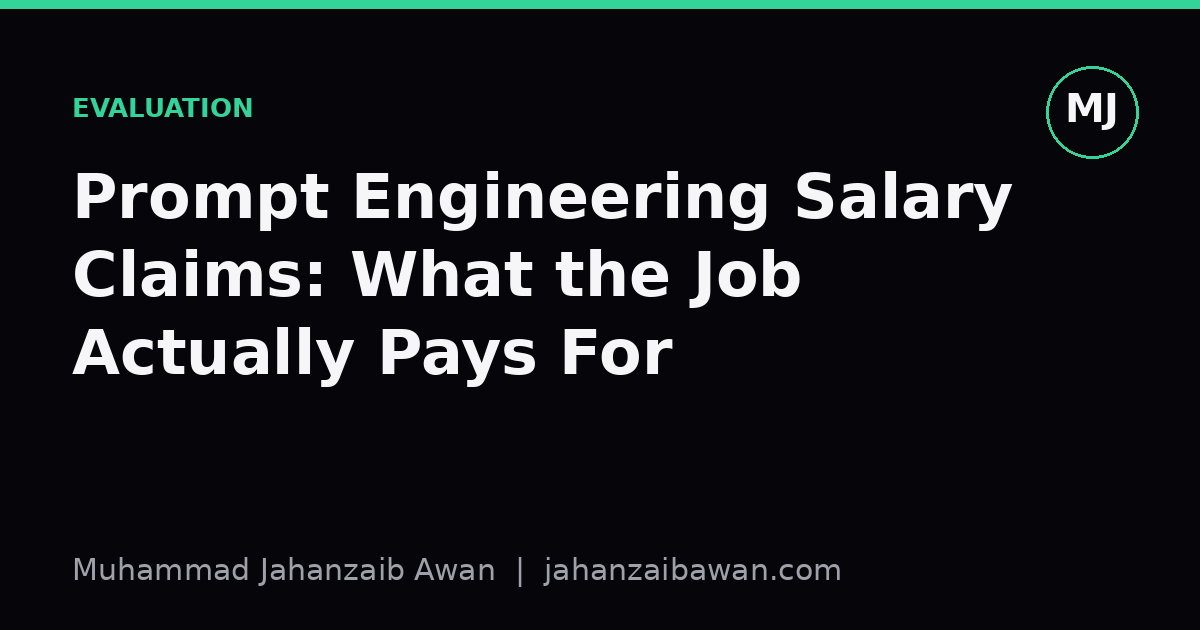 Cover image for the article: Prompt Engineering Salary Claims: What the Job Actually Pays For