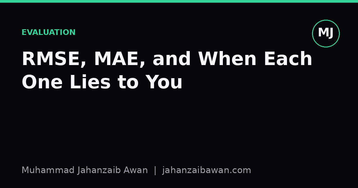 Cover image for the article: RMSE, MAE, and When Each One Lies to You