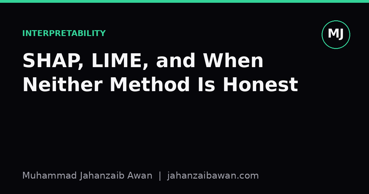 Cover image for the article: SHAP, LIME, and When Neither Method Is Honest