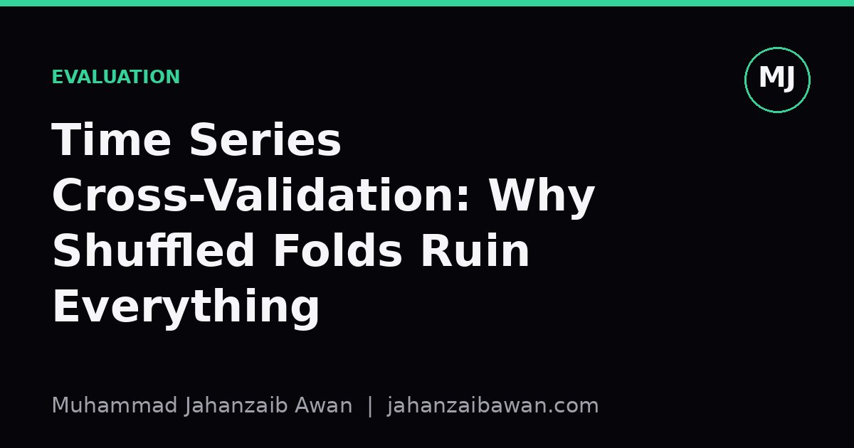 Cover image for the article: Time Series Cross-Validation: Why Shuffled Folds Ruin Everything
