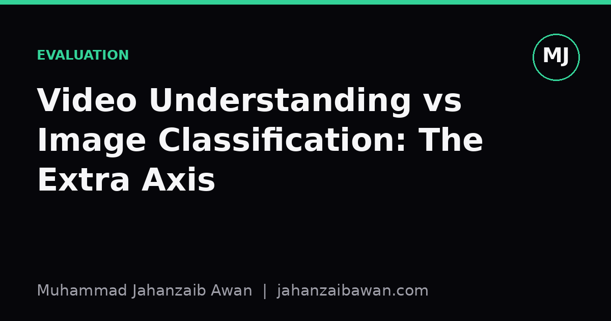 Cover image for the article: Video Understanding vs Image Classification: The Extra Axis