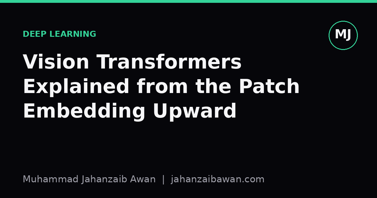 Cover image for the article: Vision Transformers Explained from the Patch Embedding Upward