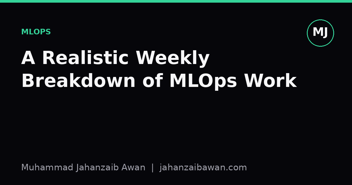 Cover image for the article: A Realistic Weekly Breakdown of MLOps Work