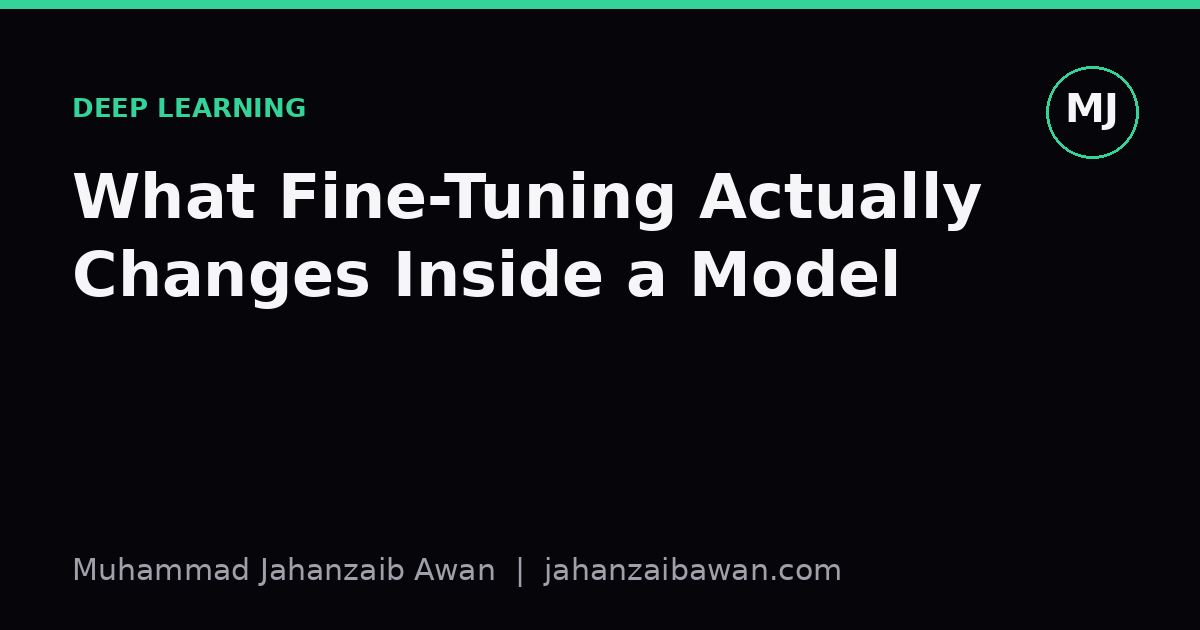 Cover image for the article: What Fine-Tuning Actually Changes Inside a Model