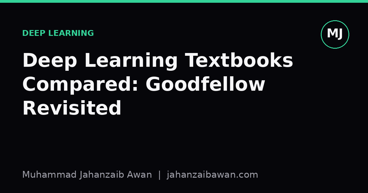 Cover image for the article: Deep Learning Textbooks Compared: Goodfellow Revisited